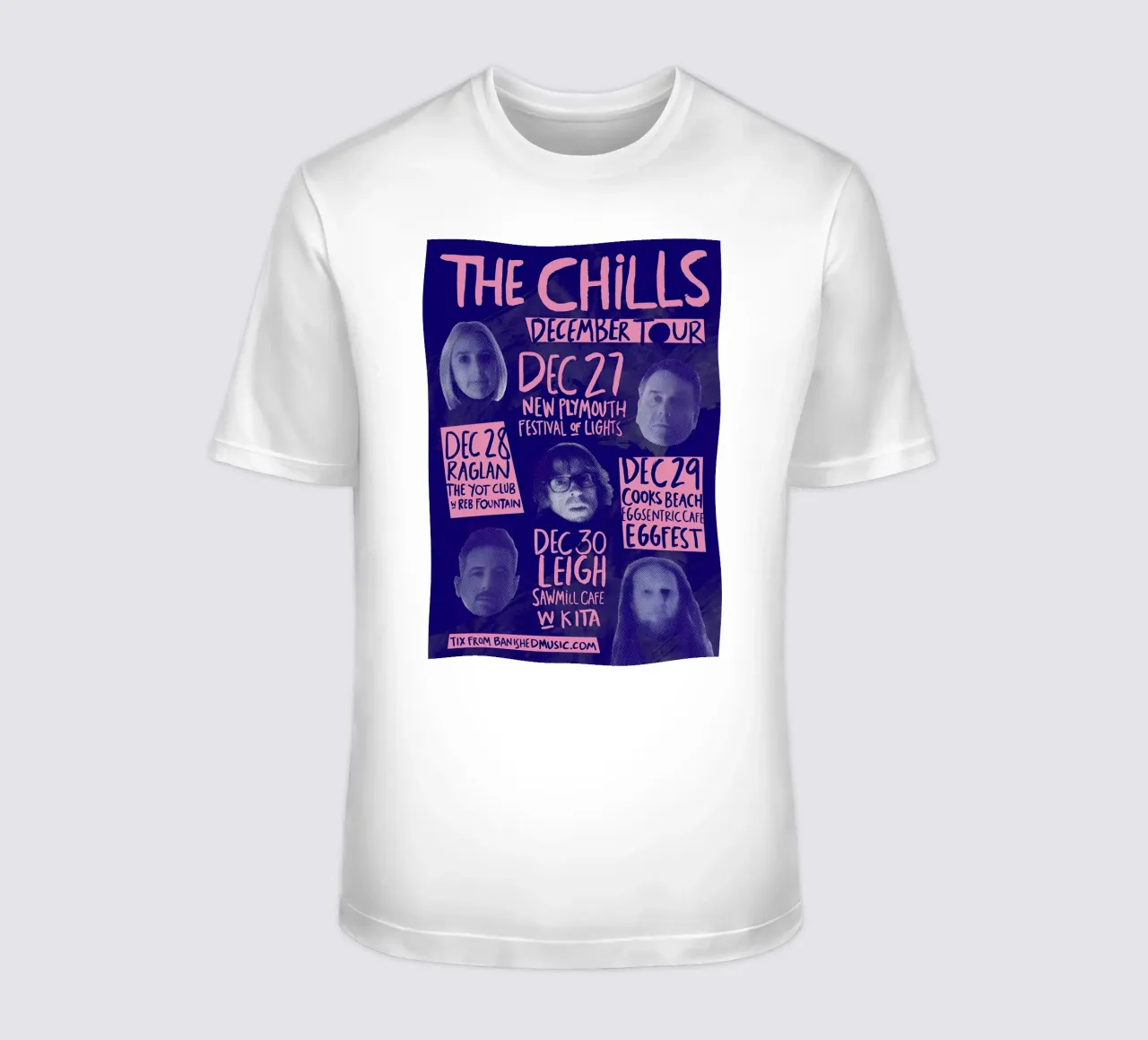 Silhouette Face - The Chills - Jangle Pop t-shirt da eliouxence