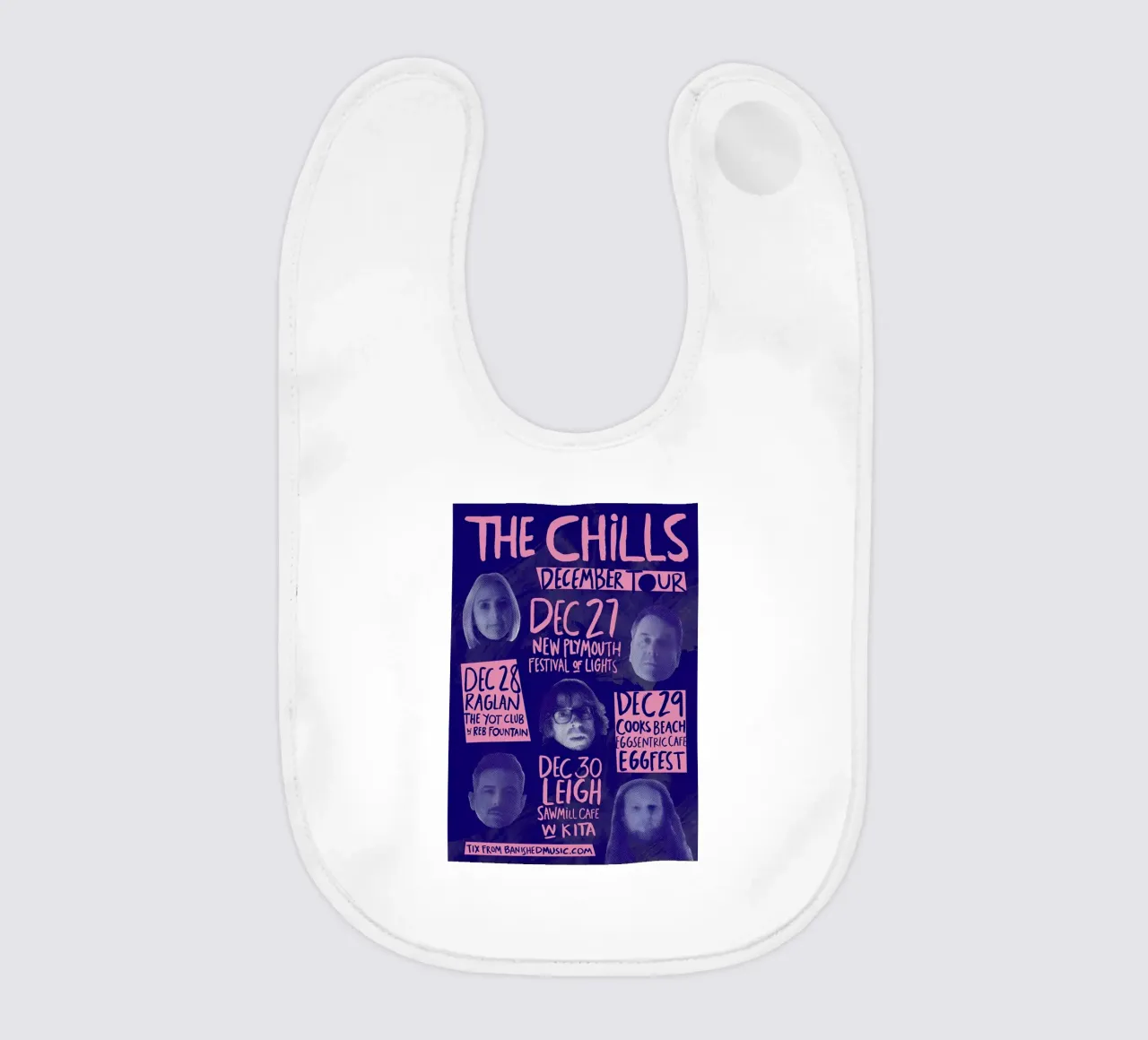 Silhouette Face - The Chills - Jangle Pop bavaglino da eliouxence