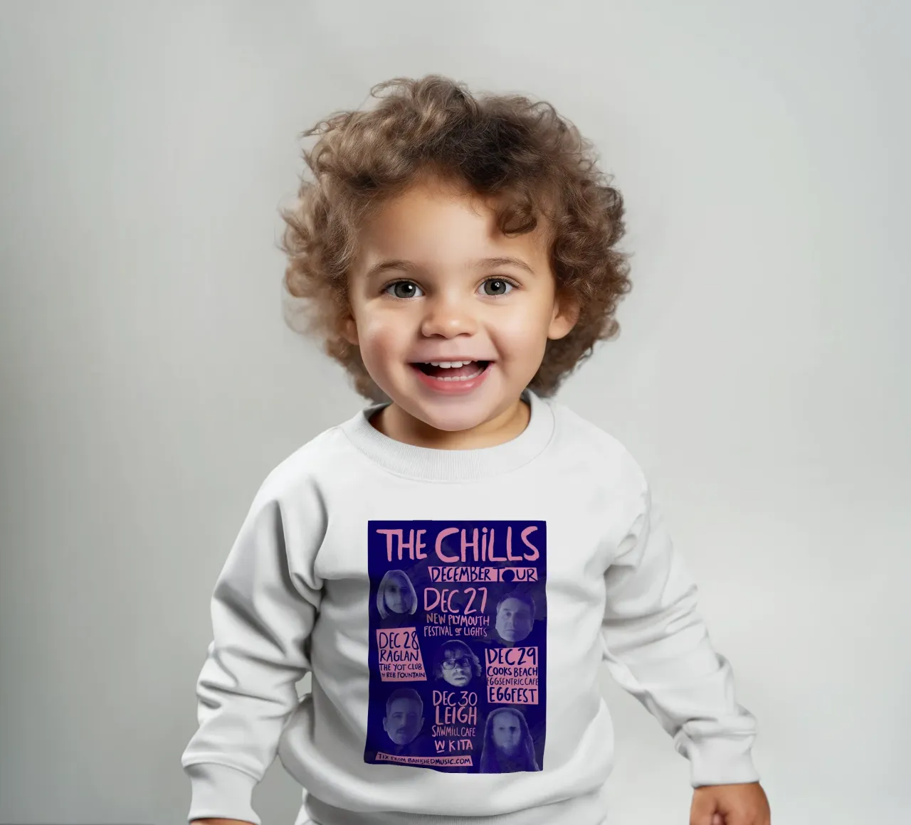 Silhouette Face - The Chills - Jangle Pop felpa neonato da eliouxence