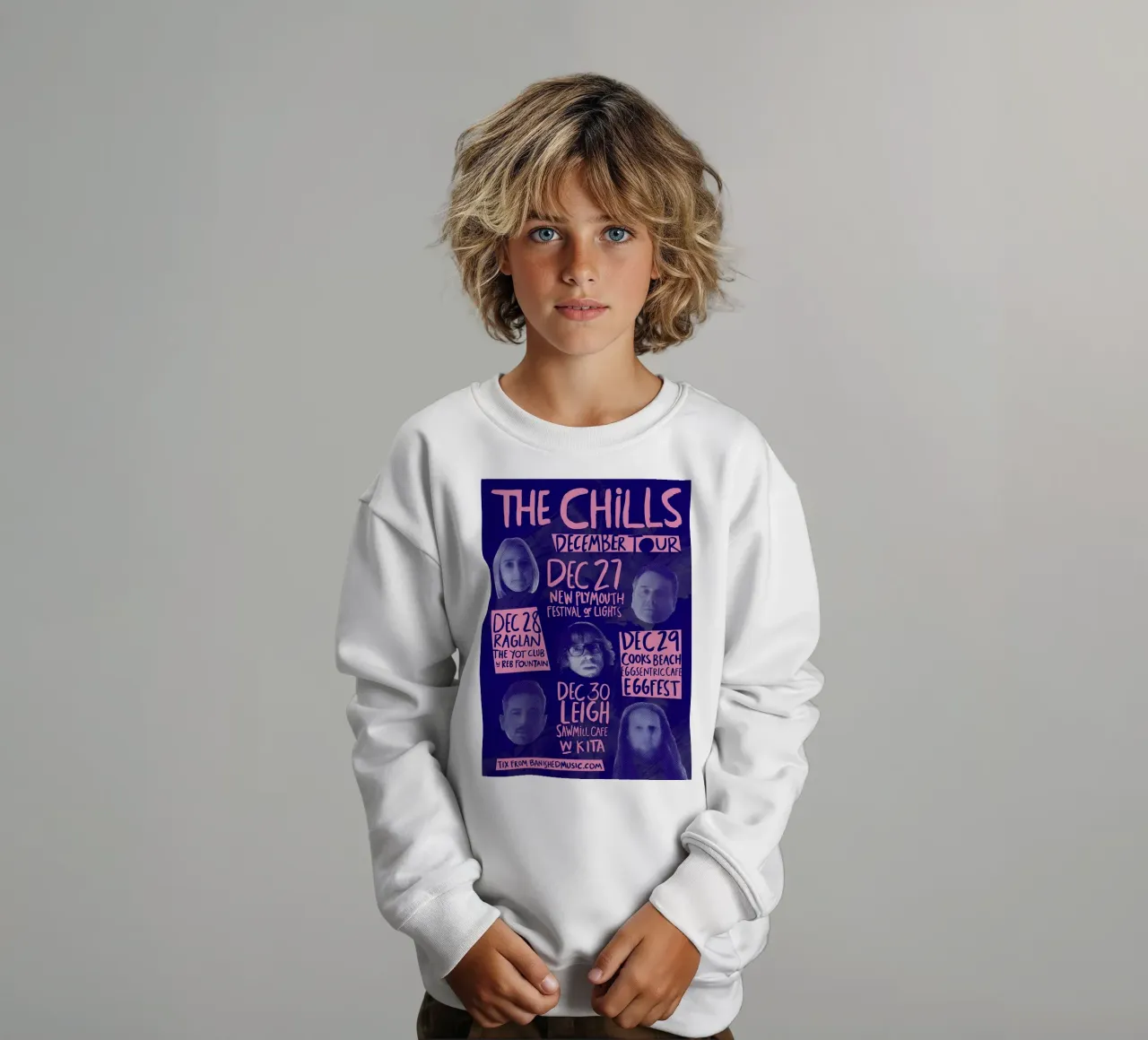 Silhouette Face - The Chills - Jangle Pop felpa bambino da eliouxence