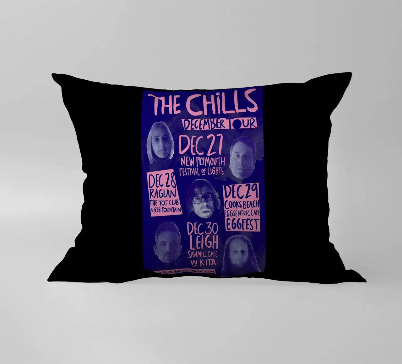 Silhouette Face - The Chills - Jangle Pop cuscino da eliouxence