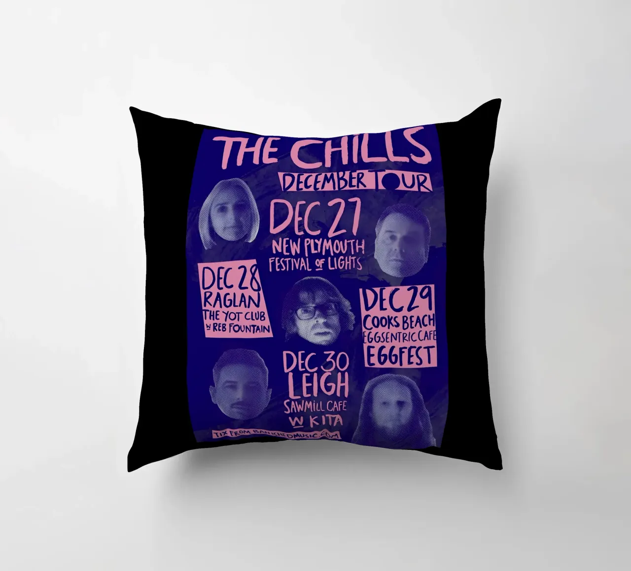 Silhouette Face - The Chills - Jangle Pop cuscino da eliouxence