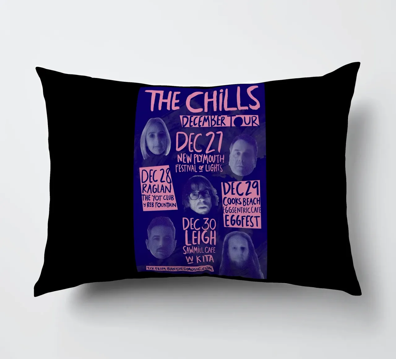 Silhouette Face - The Chills - Jangle Pop cuscino da eliouxence