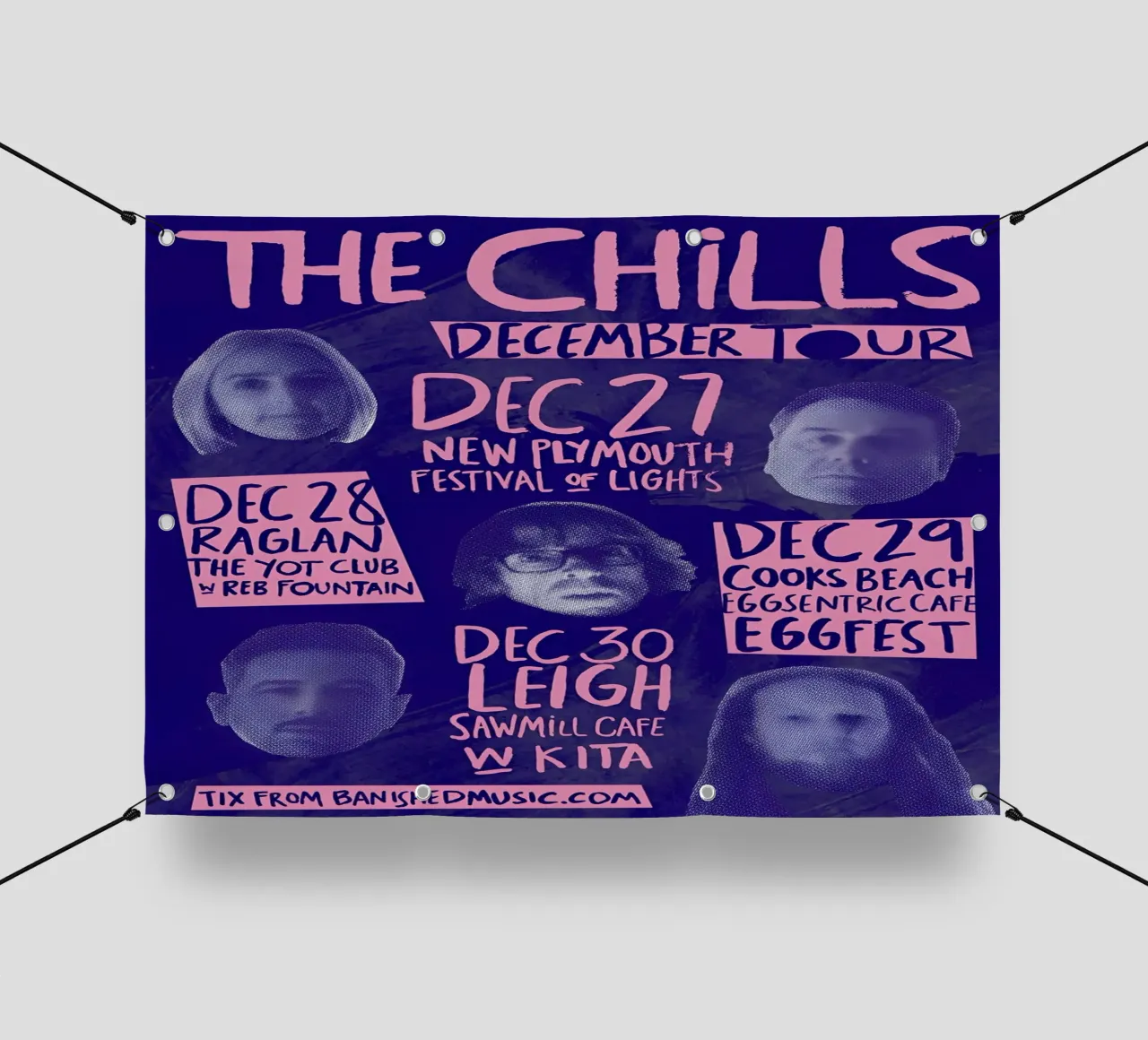 Silhouette Face - The Chills - Jangle Pop telo in pvc da eliouxence
