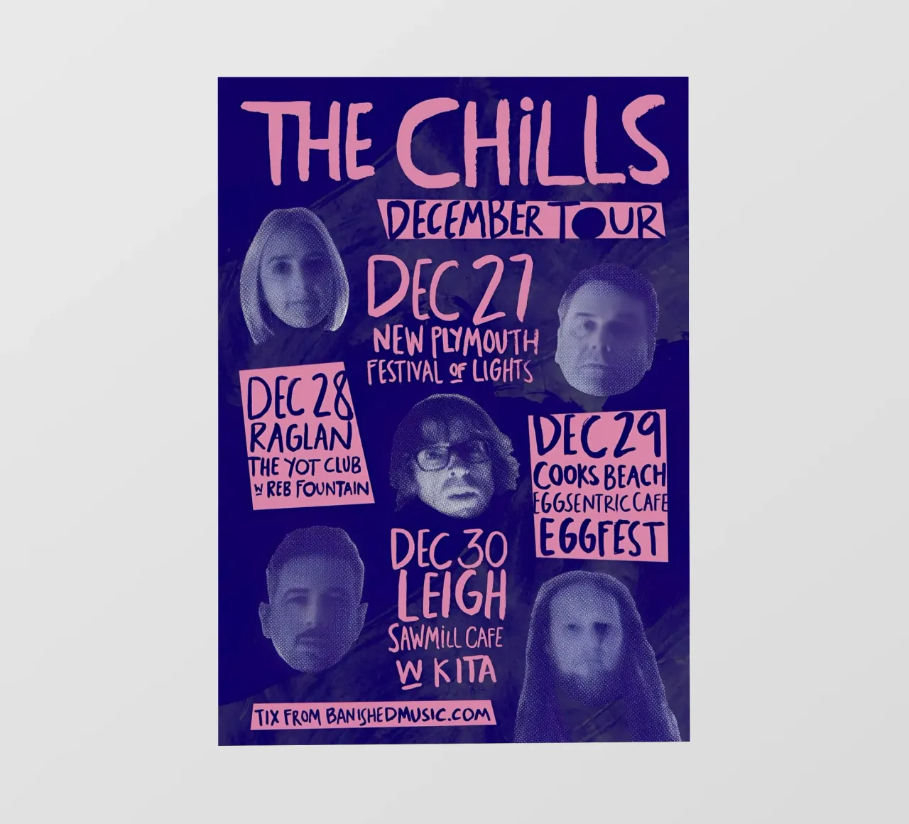 Silhouette Face - The Chills - Jangle Pop telo in pvc da eliouxence