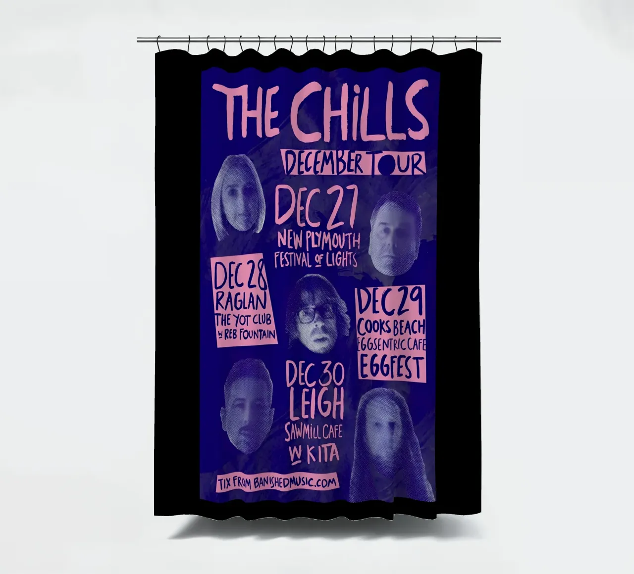 Silhouette Face - The Chills - Jangle Pop tenda da doccia da eliouxence