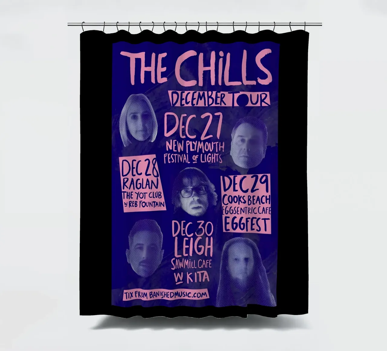 Silhouette Face - The Chills - Jangle Pop tenda da doccia da eliouxence