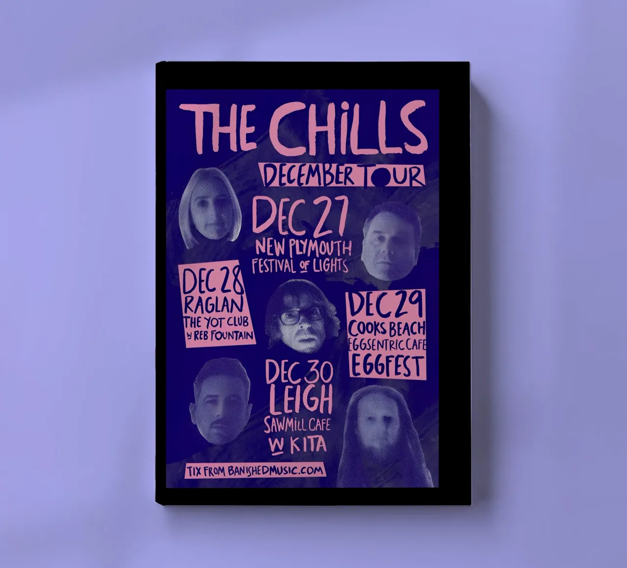 Silhouette Face - The Chills Jangle Pop notebook by eliouxence