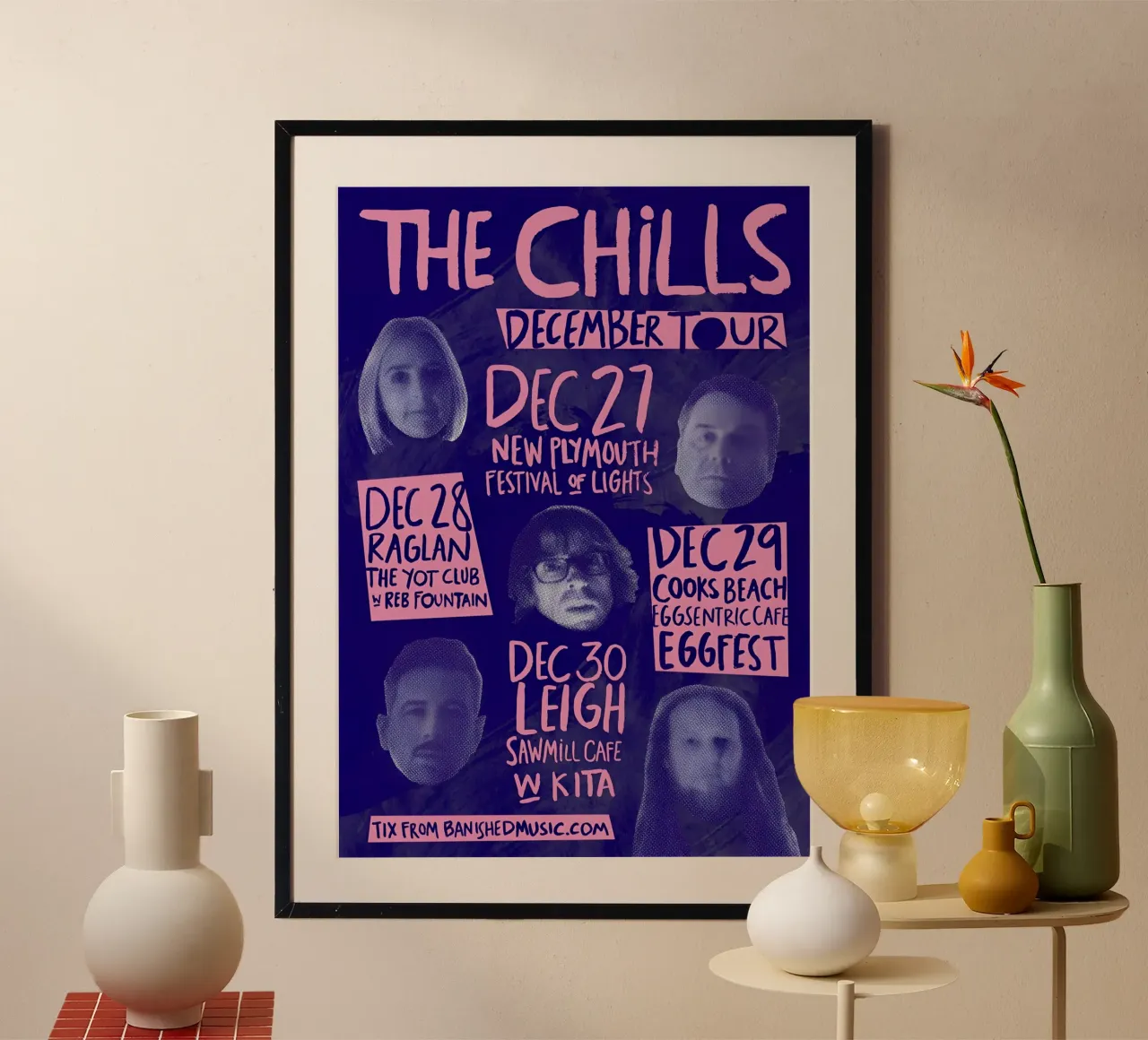 Silhouette Face - The Chills - Jangle Pop carta hahnemühle da eliouxence