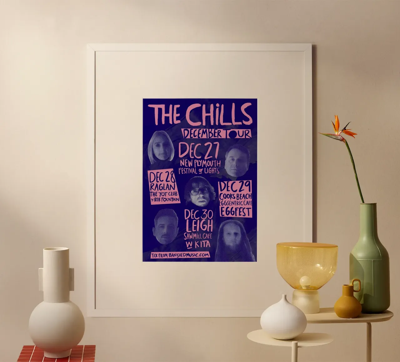 Silhouette Face - The Chills - Jangle Pop carta hahnemühle da eliouxence