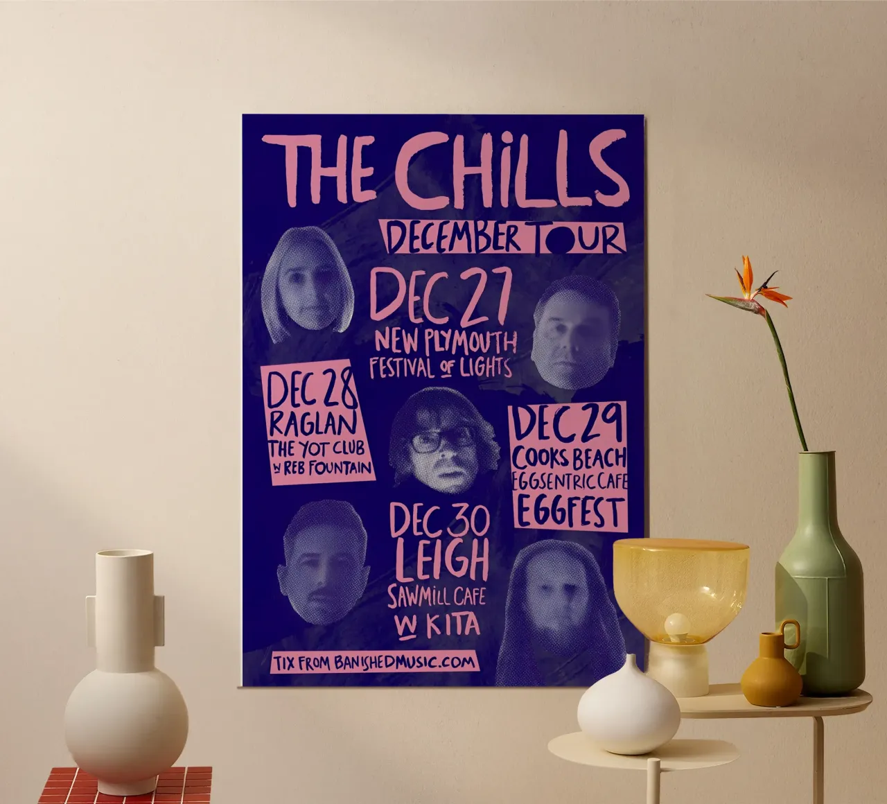 Silhouette Face - The Chills - Jangle Pop carta hahnemühle da eliouxence