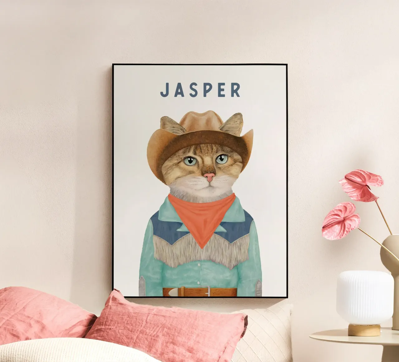 AÑADIR NOMBRE - GATITO VAQUERO metacrilato de Animal Crew