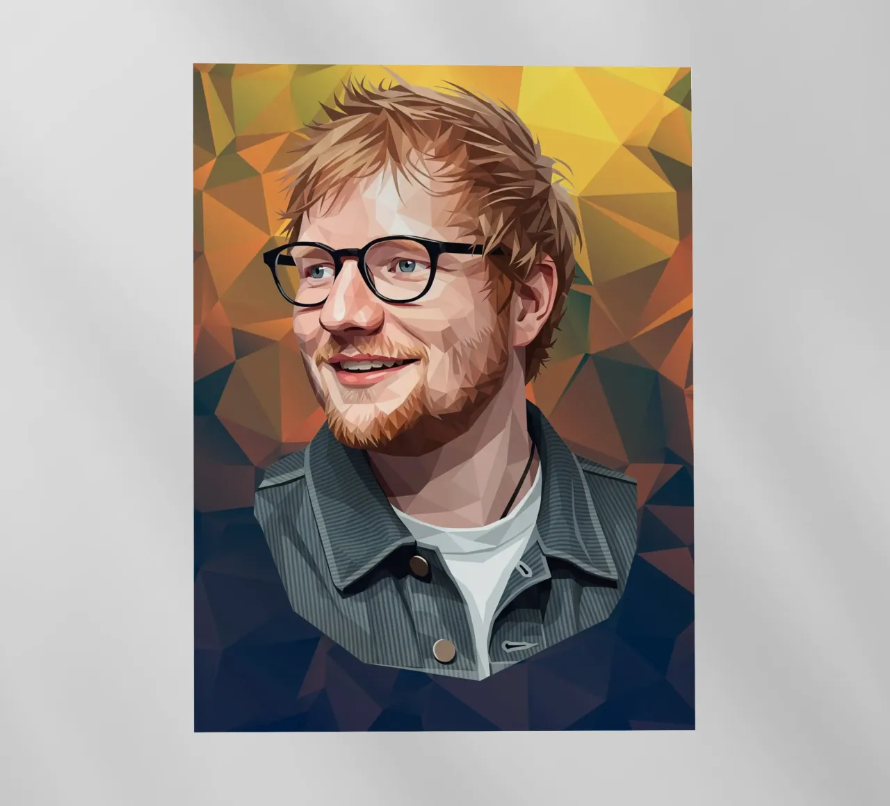 Ed sheeran Low poly pellicola backlit da Low Profile