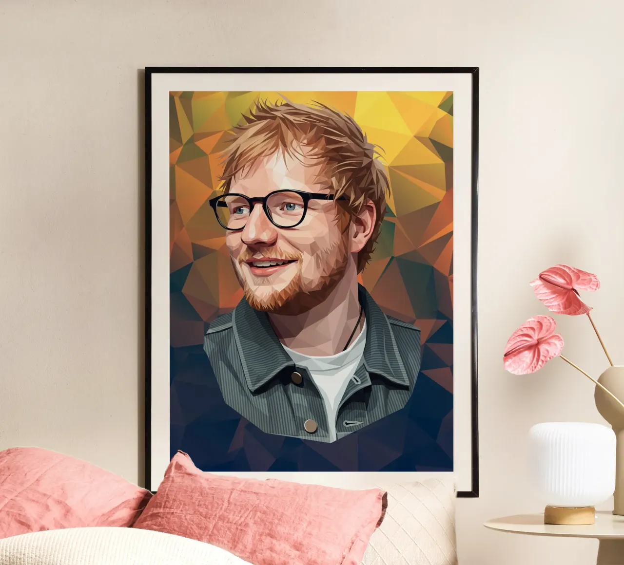 Ed sheeran Low poly carta hahnemühle da Low Profile
