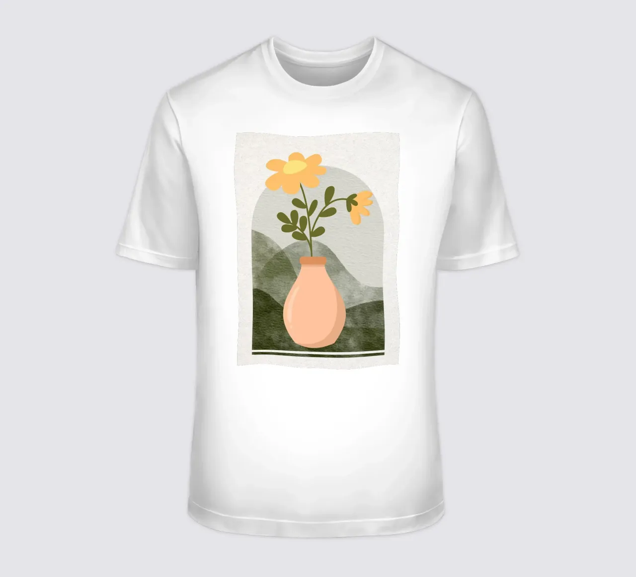 Illustrazione di un fiore in un vaso t-shirt da Charlotte Gagnon