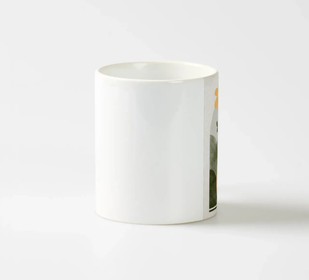Illustrazione di un fiore in un vaso tazza in ceramica da Charlotte Gagnon