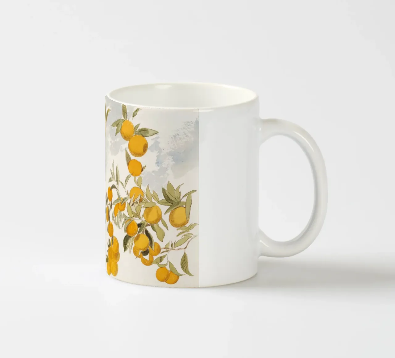 Fruit tree  watercolor tazza in ceramica da vintageshop