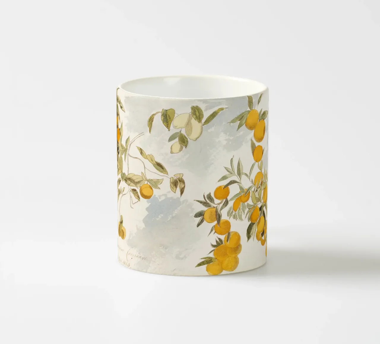Fruit tree  watercolor tazza in ceramica da vintageshop