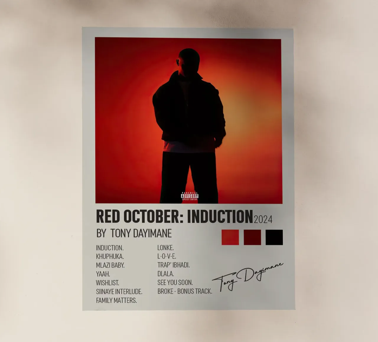 Tony Dayimane Red October pellicola backlit da Raptor Metafora