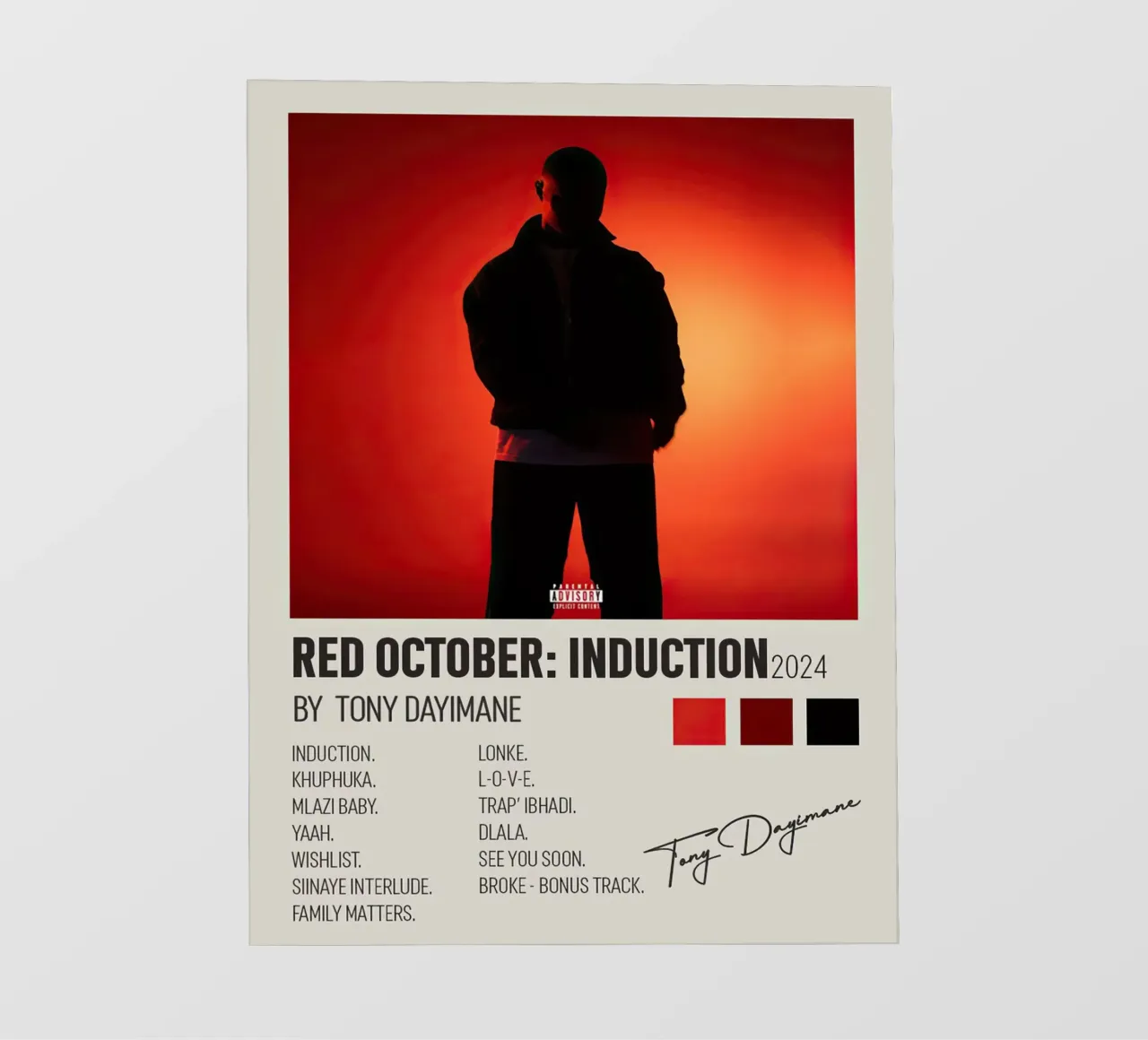 Tony Dayimane Red October pellicola backlit da Raptor Metafora
