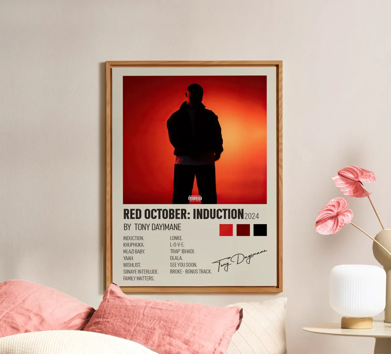 Tony Dayimane Red October alluminio dibond da Raptor Metafora