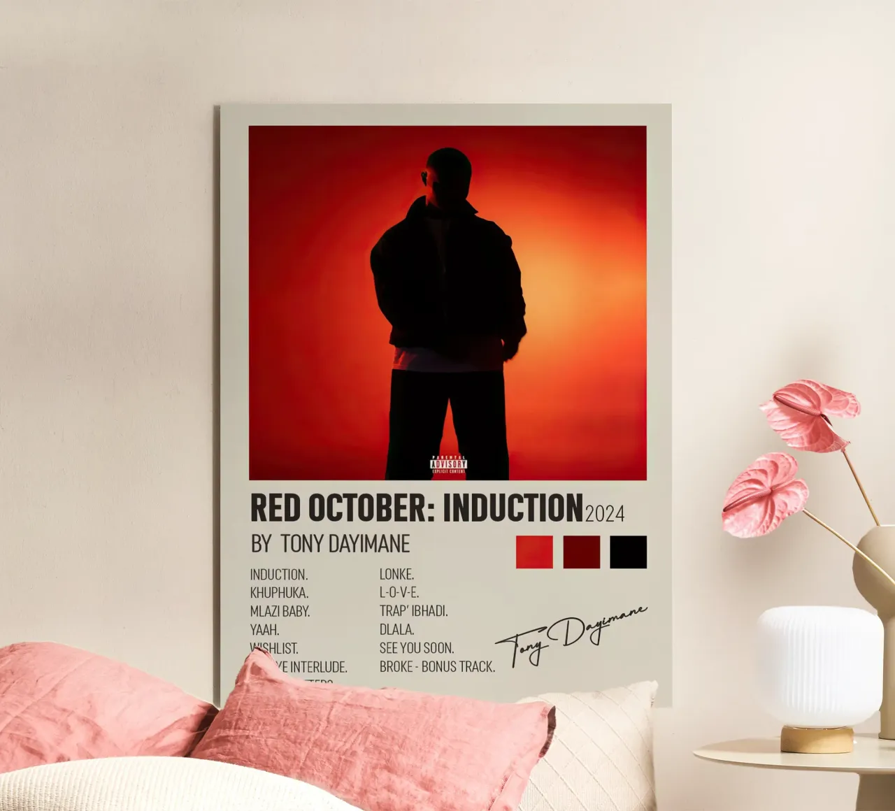 Tony Dayimane Red October alluminio dibond da Raptor Metafora