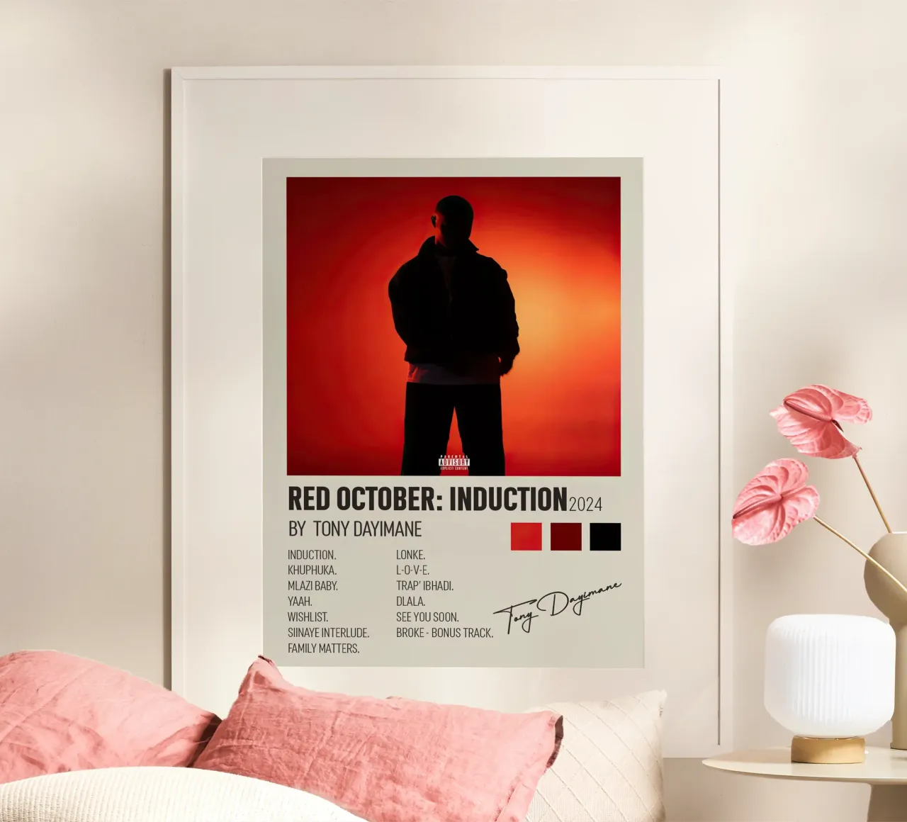 Tony Dayimane Red October carta hahnemühle da Raptor Metafora