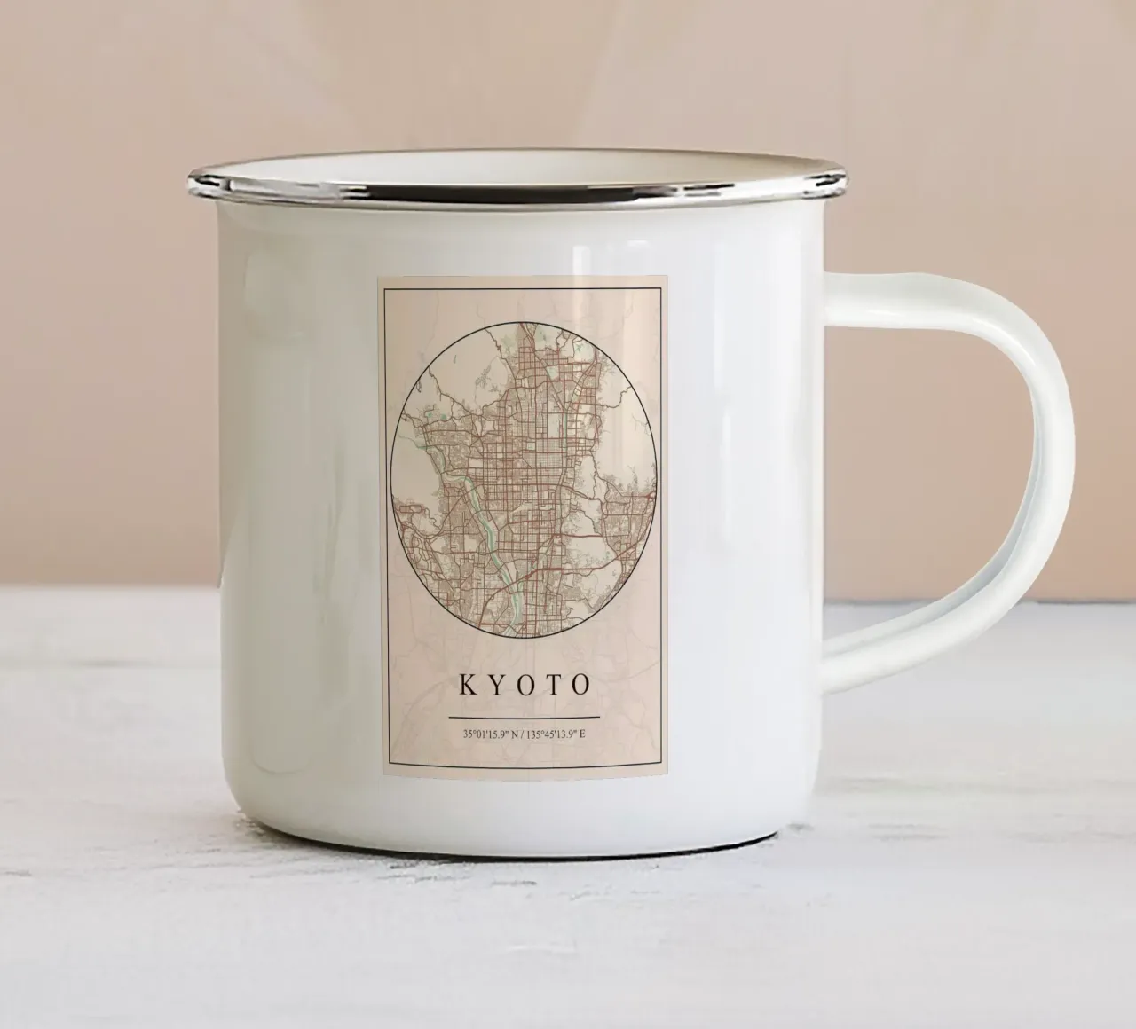 Kyoto tazza in smalto da mesa