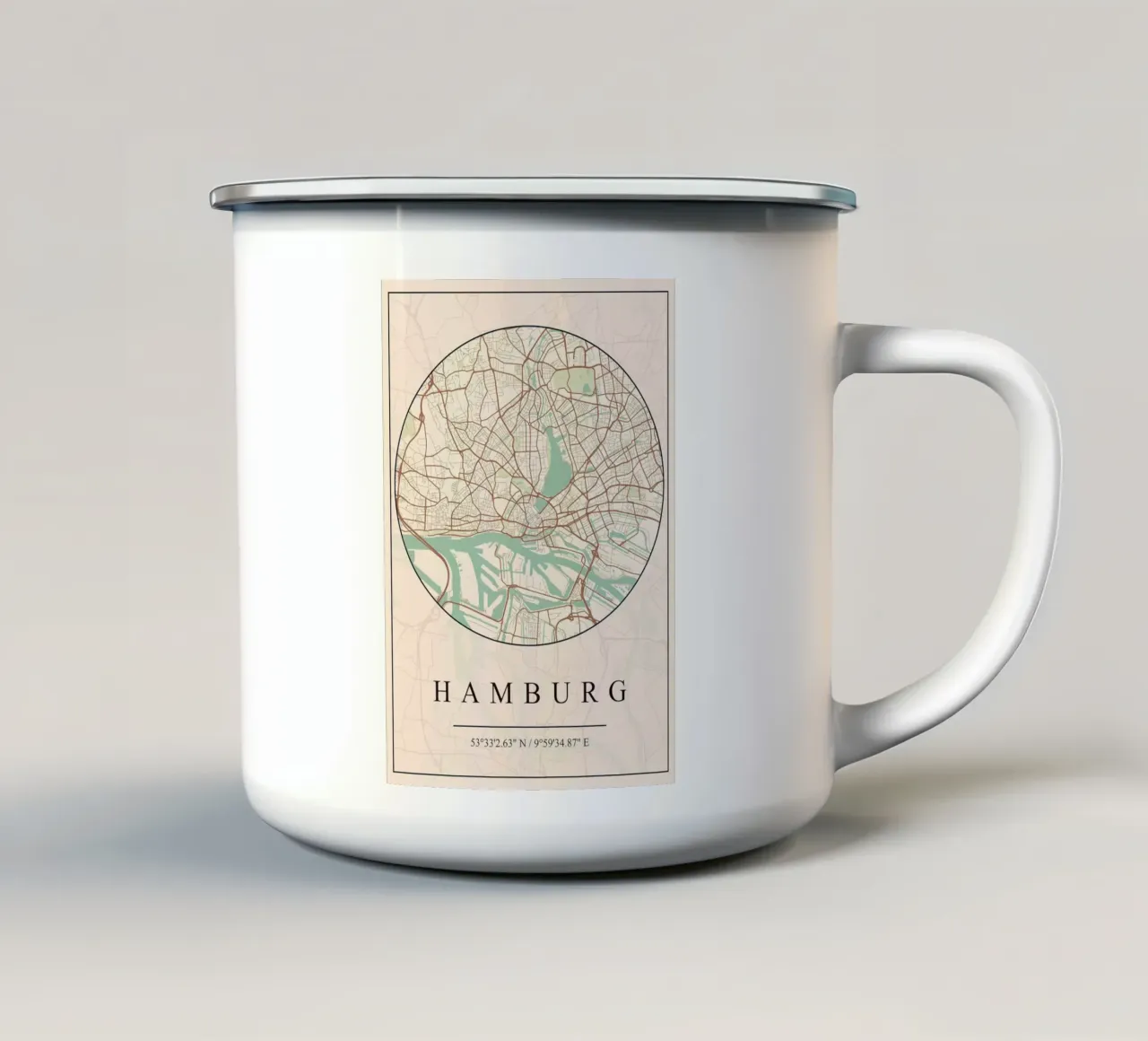 Amburgo tazza in smalto da mesa