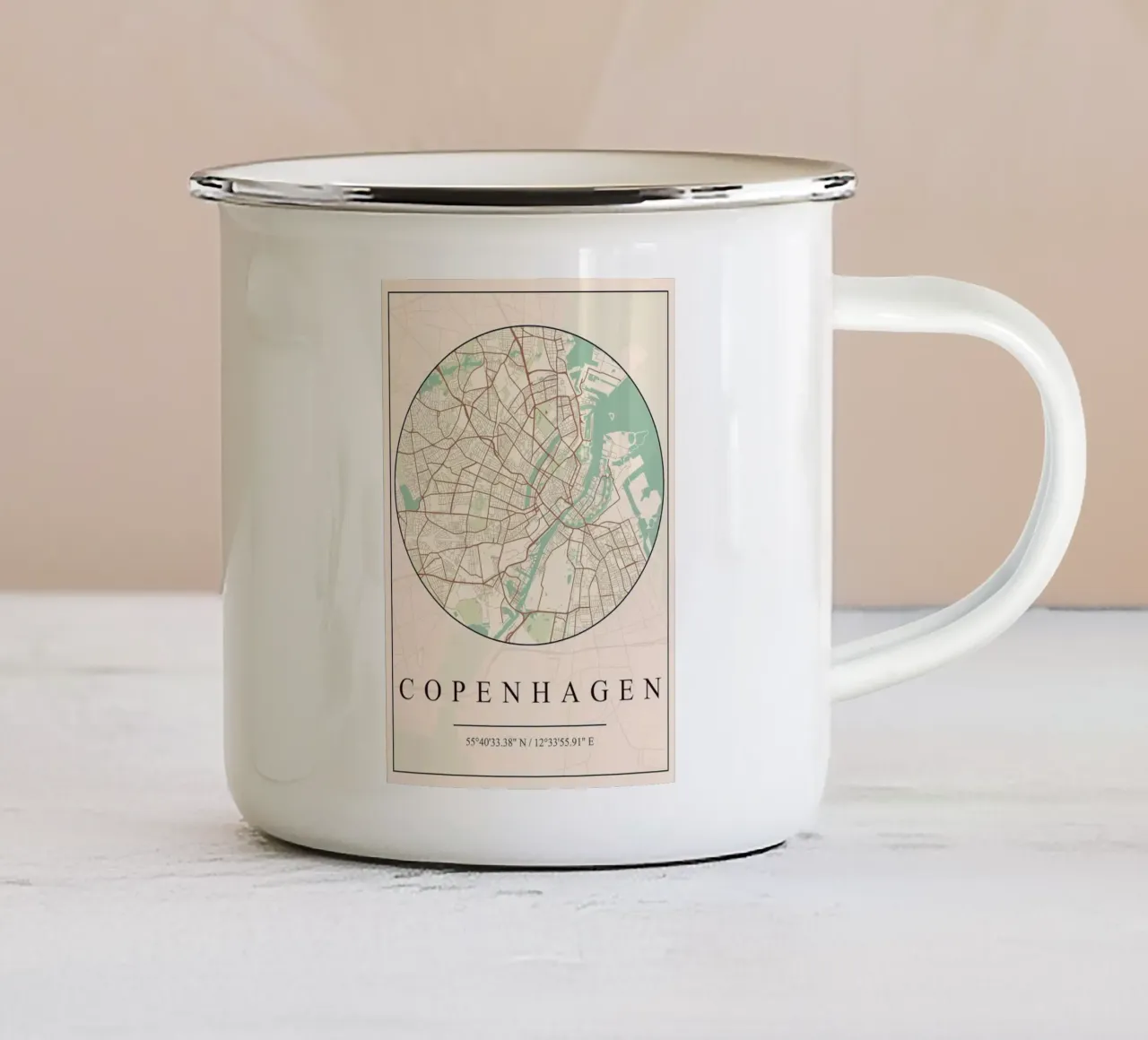 Copenaghen tazza in smalto da mesa
