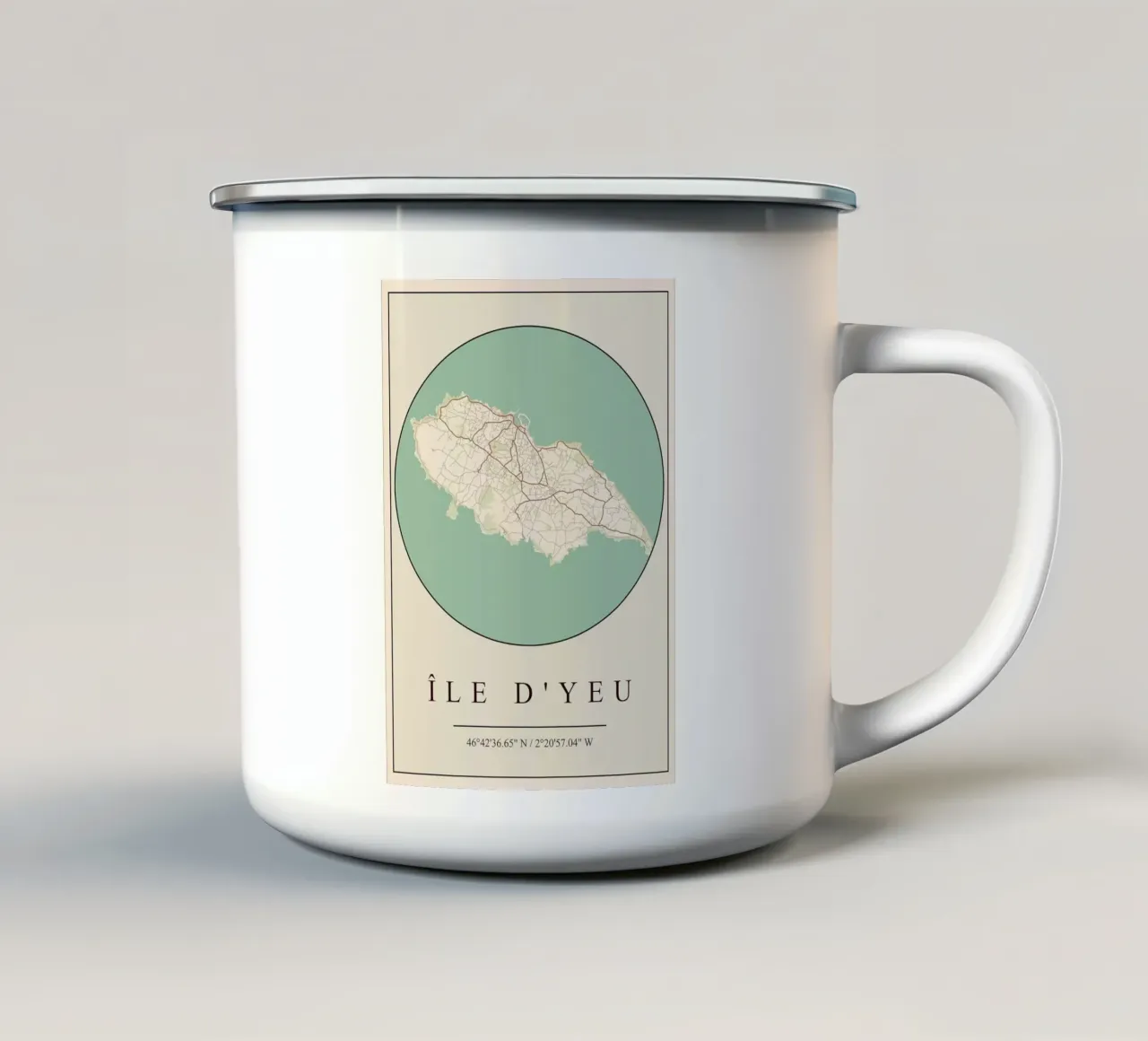 Ile dYeu tazza in smalto da mesa