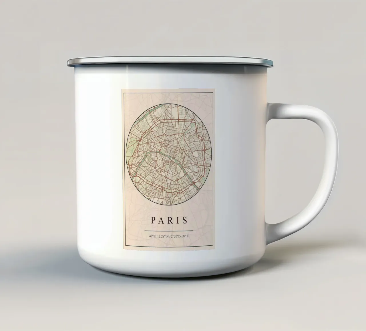 Parigi tazza in smalto da mesa