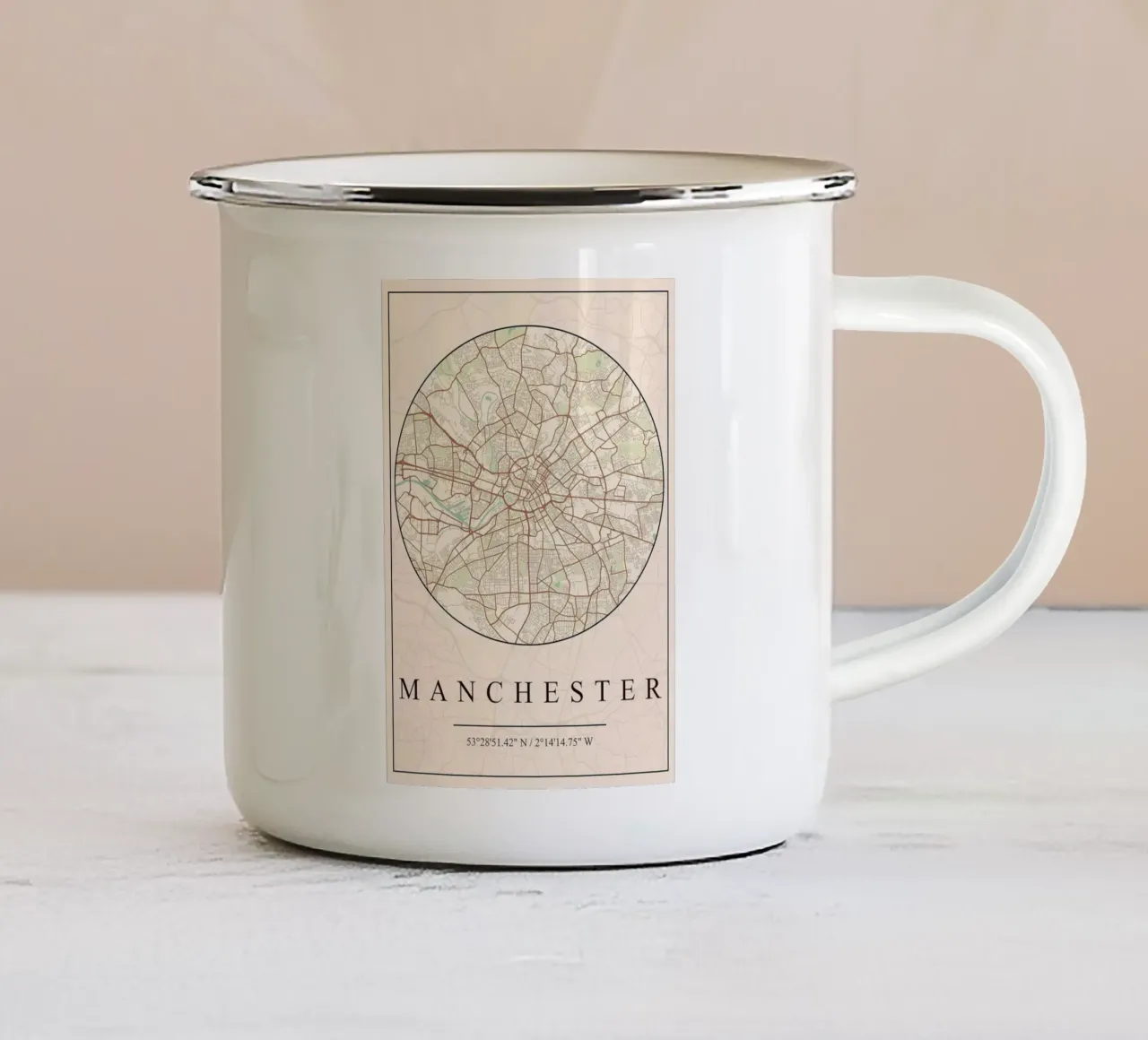 Manchester tazza in smalto da mesa