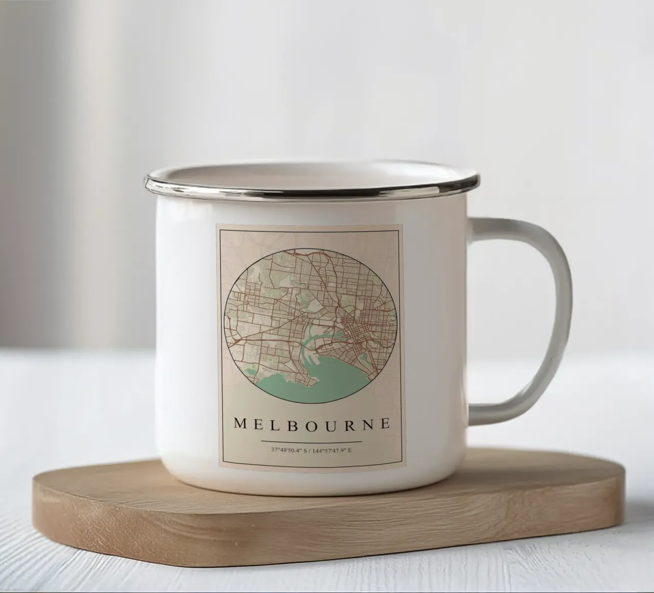 Melbourne tazza in smalto da mesa