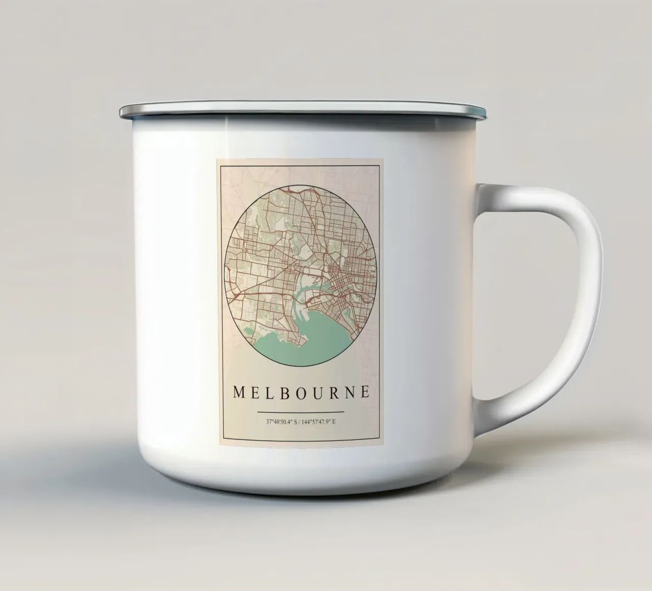 Melbourne tazza in smalto da mesa