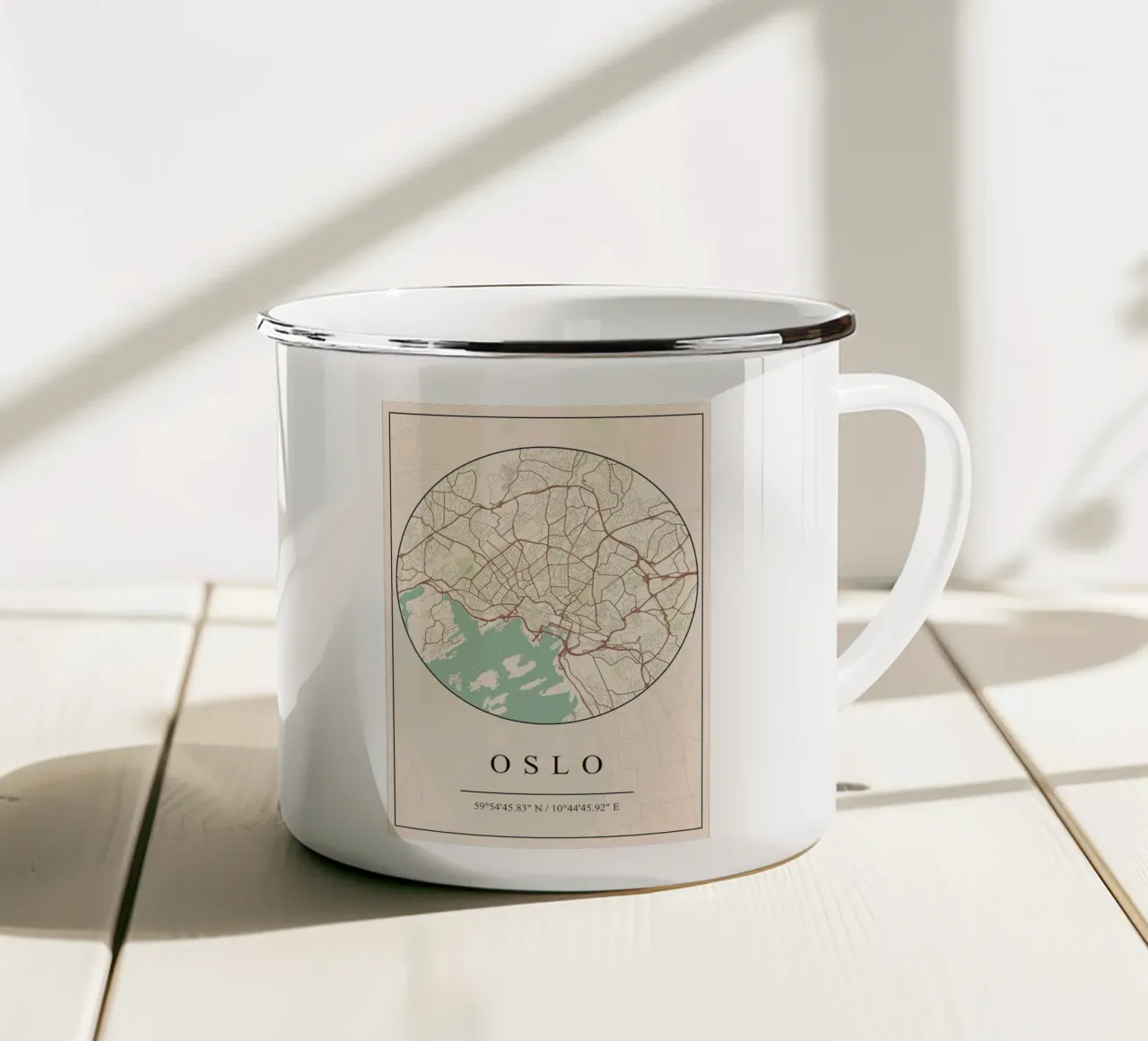 Oslo, Norvegia tazza in smalto da mesa