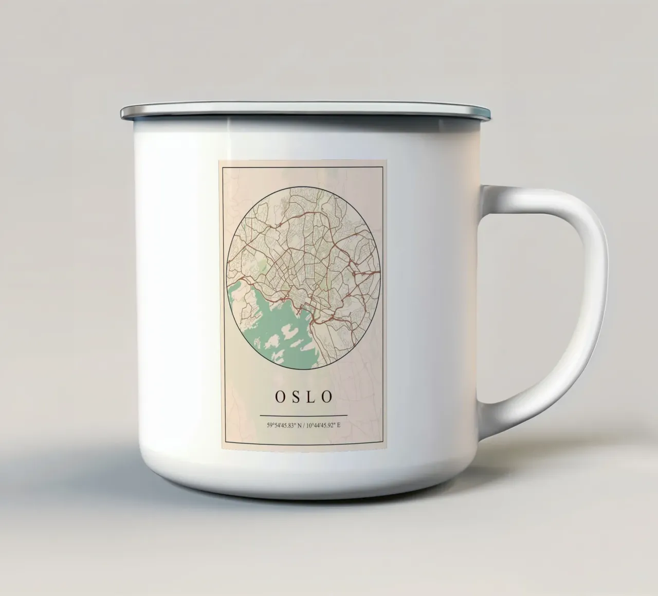 Oslo, Norvegia tazza in smalto da mesa
