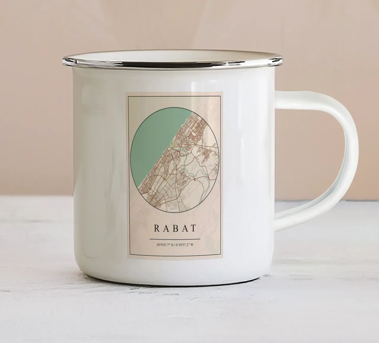 Rabat tazza in smalto da mesa