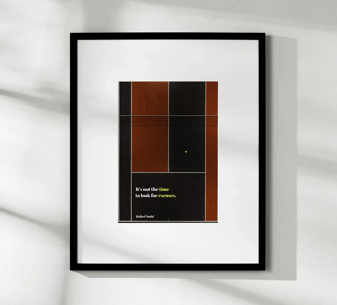 Rafael Nadal - Tennis poster con telaio in alluminio da athlete.art