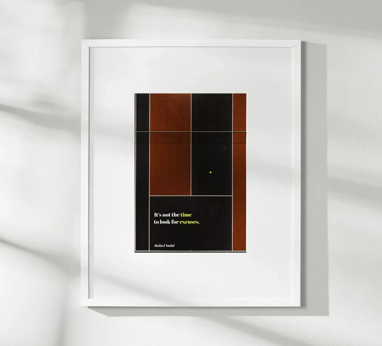 Rafael Nadal - Tennis poster con telaio in alluminio da athlete.art