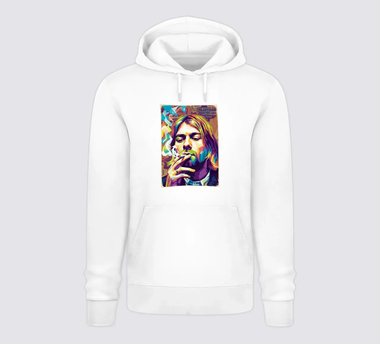 Kurt Cobain che fuma felpa con cappuccio da Hantamrata