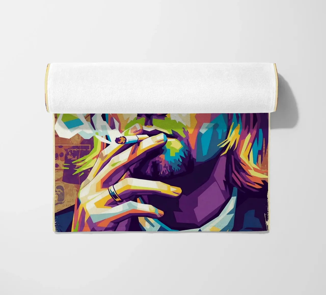 Kurt Cobain che fuma telo mare da Hantamrata