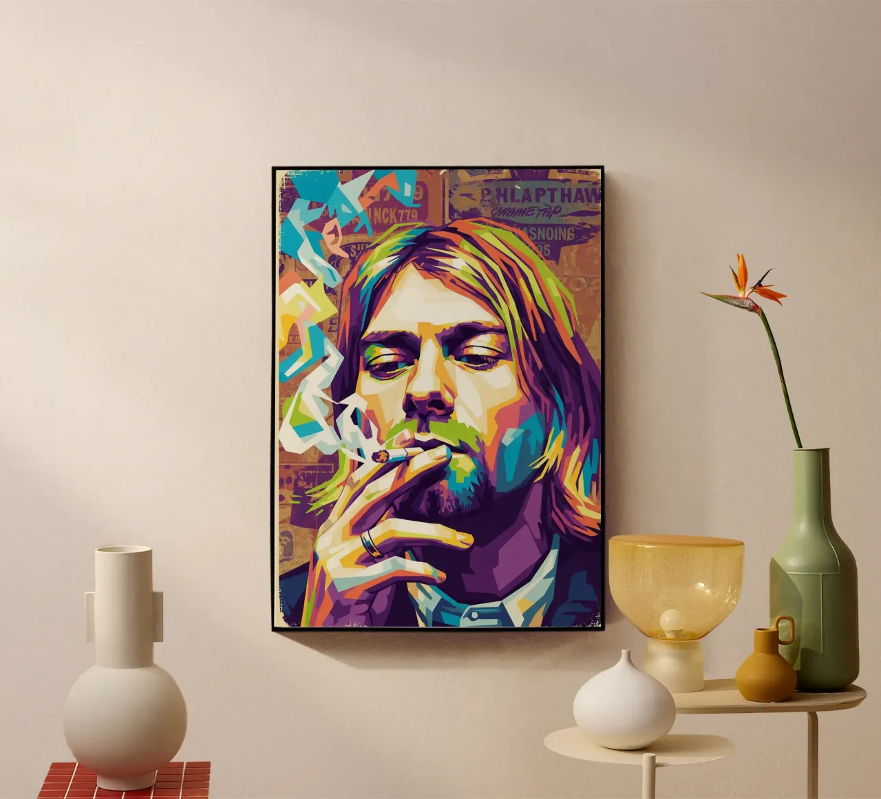 Kurt Cobain che fuma plexiglass da Hantamrata