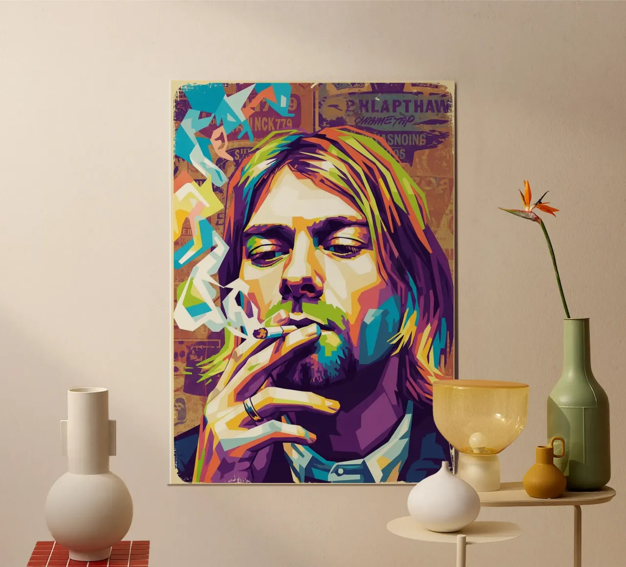 Kurt Cobain che fuma carta hahnemühle da Hantamrata