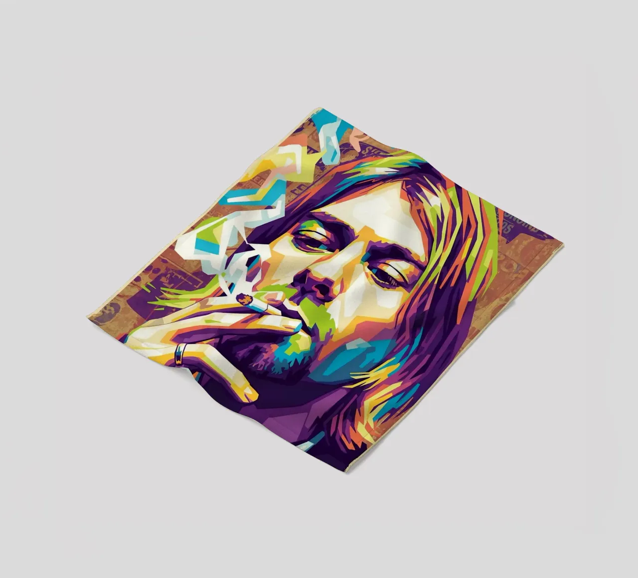Kurt Cobain che fuma coperta in pile da Hantamrata