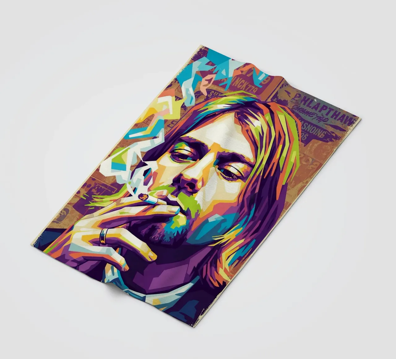 Kurt Cobain che fuma coperta in pile da Hantamrata