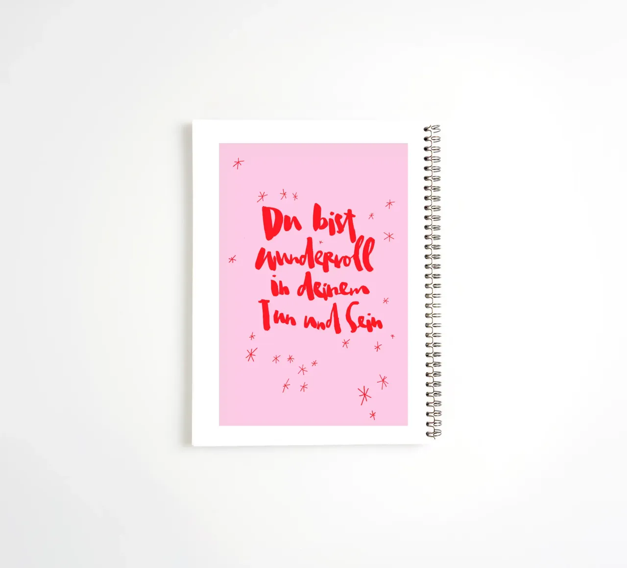 Du bist wundervoll spiral notebook by Brushmeetspaper