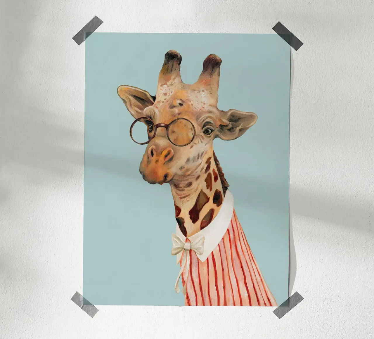 Miss Giraffa poster con telaio in plastica da Animal Crew