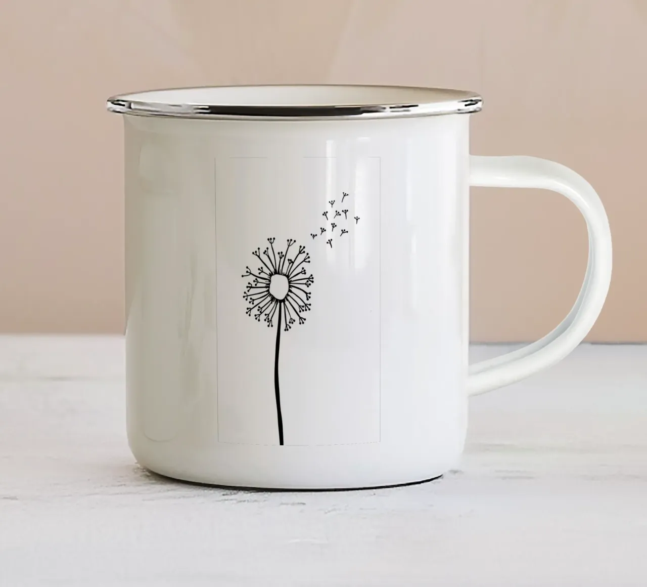 Pusteblume tazza in smalto da BAINAI