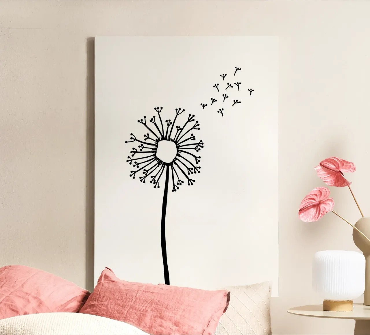 Pusteblume canvas met Baklijst van BAINAI